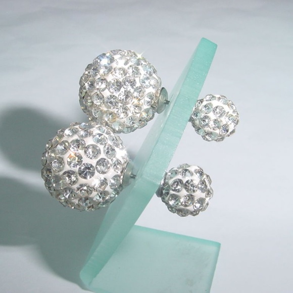 💎Trendy Crystal Double Stud Earrings - Picture 3 of 8